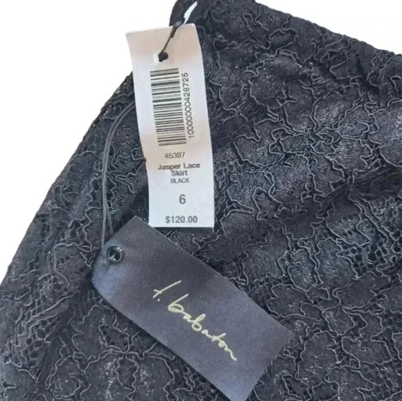 Aritzia T. Babaton Jasper Lace Skirt Black New With Tags Feminine Women's size 6 - Picture 6 of 9
